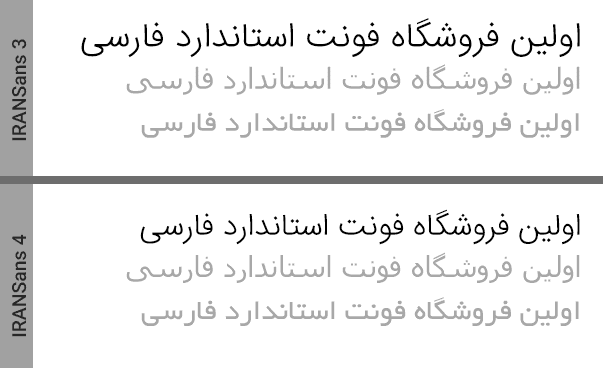 در نسخه ۴ فونت ایران سنس (IRANSans4) چه چیزی جدید است؟