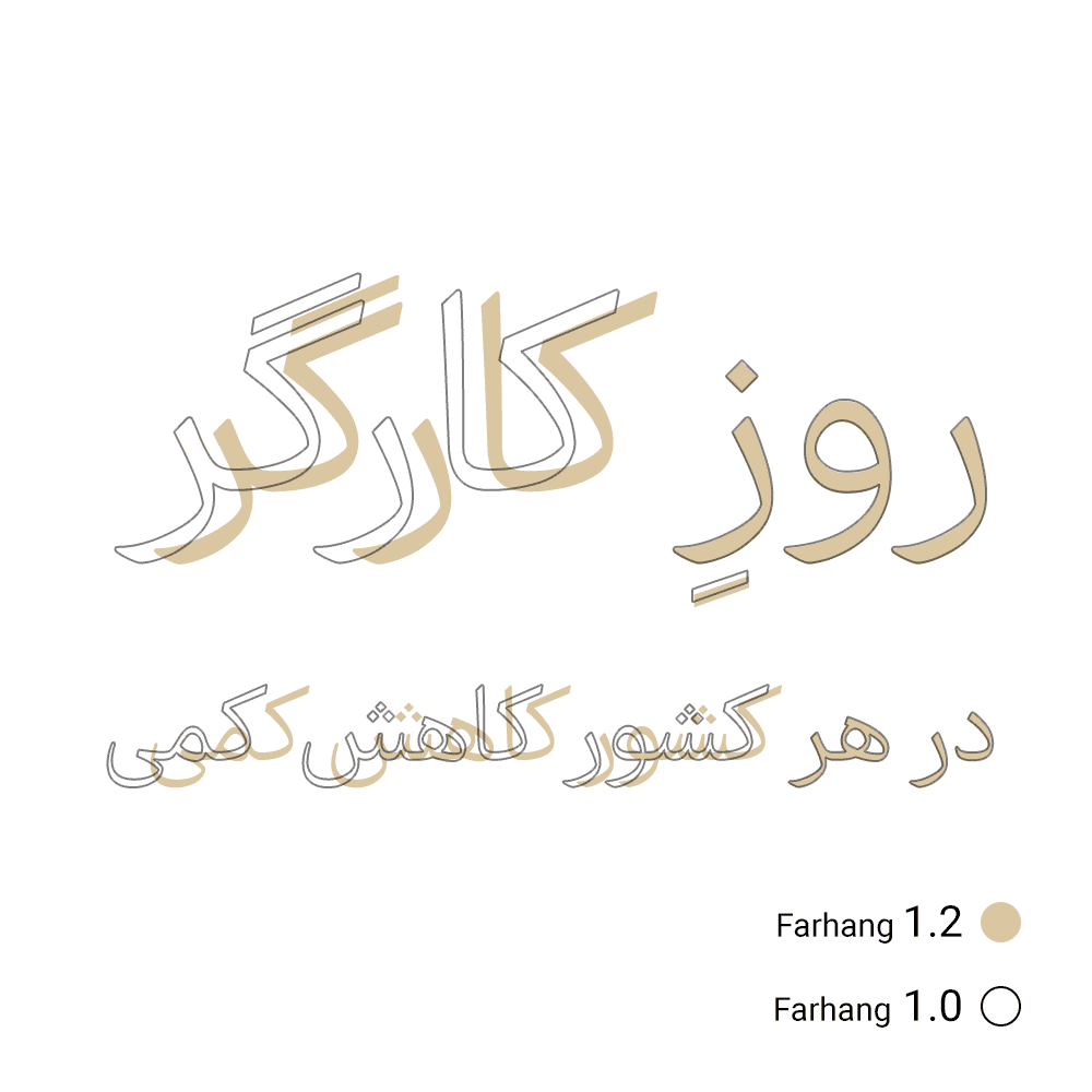 در نسخه ۱.۲ فونت فرهنگ چه مواردی اصلاح شده است.